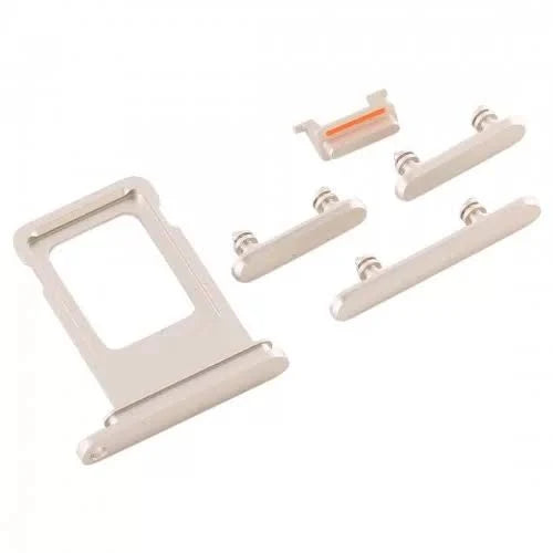SIM Card Tray and Side Button for iPhone 11-White SIM Card Tray and Side Button for iPhone 11-White